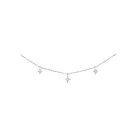 Collier Stone Paris Stella en or blanc et diamants